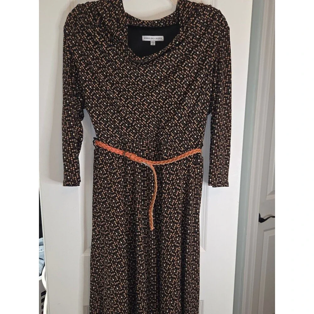 Annalee & Hope Stretch Belted Midi Dress